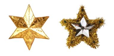Christmas Decorations on white background