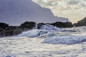 landscape of wonderful Mountains and Ocean Beach