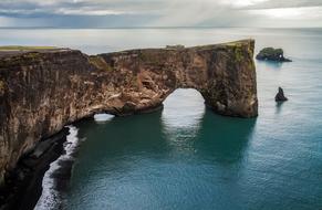 landscape of fabulous Rock Formation in Iceland