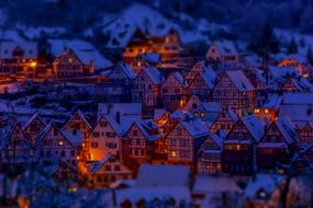 Illuminated Architecture snow