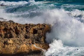 Splash Water Sea rock