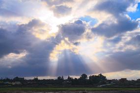 landscape of Sunrise Clouds Thunder