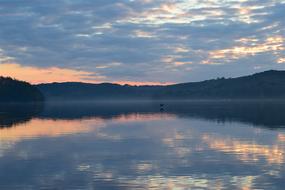Lake Sunset pink blue