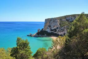 panoramic views of the sunny coast of sardinia