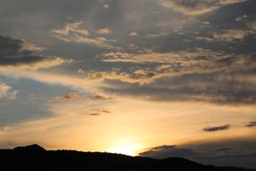 Nature Sunset gold sky