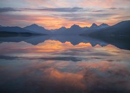 scenic twilight over a lake in montana