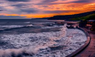 North Yorkshire sea sanset