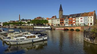 Ghent Belgium river and city