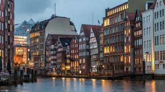 City Architecture and river landscape