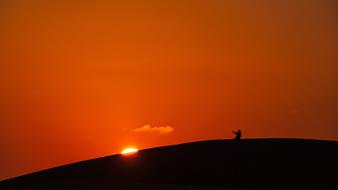 Sunset Twilight red person