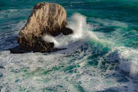 Rock Sea Wave splash