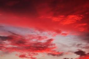 Sky Sunset Dusk red