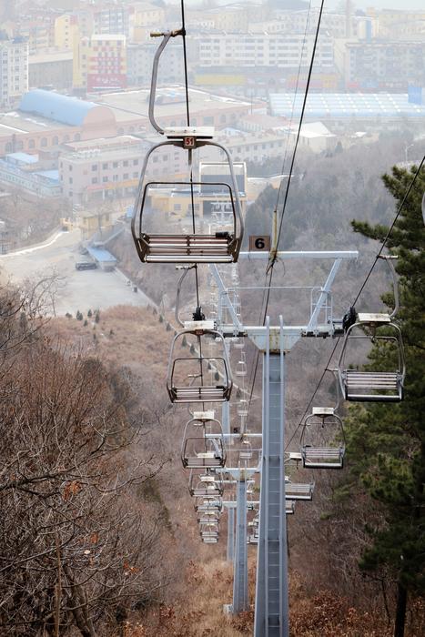 Cable Car Winter Nobody