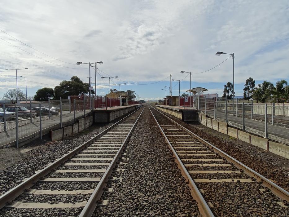 Donnybrook Railway Station, empty tracks, perspective, australia, victoria, melbourne