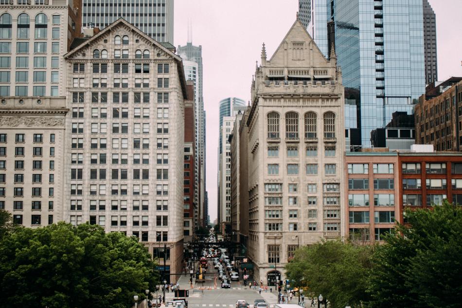 cityscape tall buildings