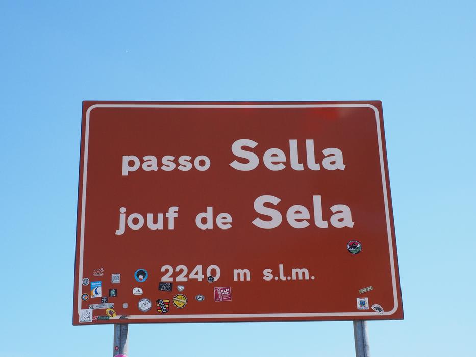 Sella Pass Street Sign Shield