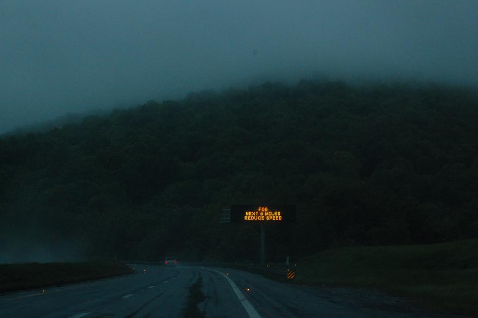 warning on the fog sign