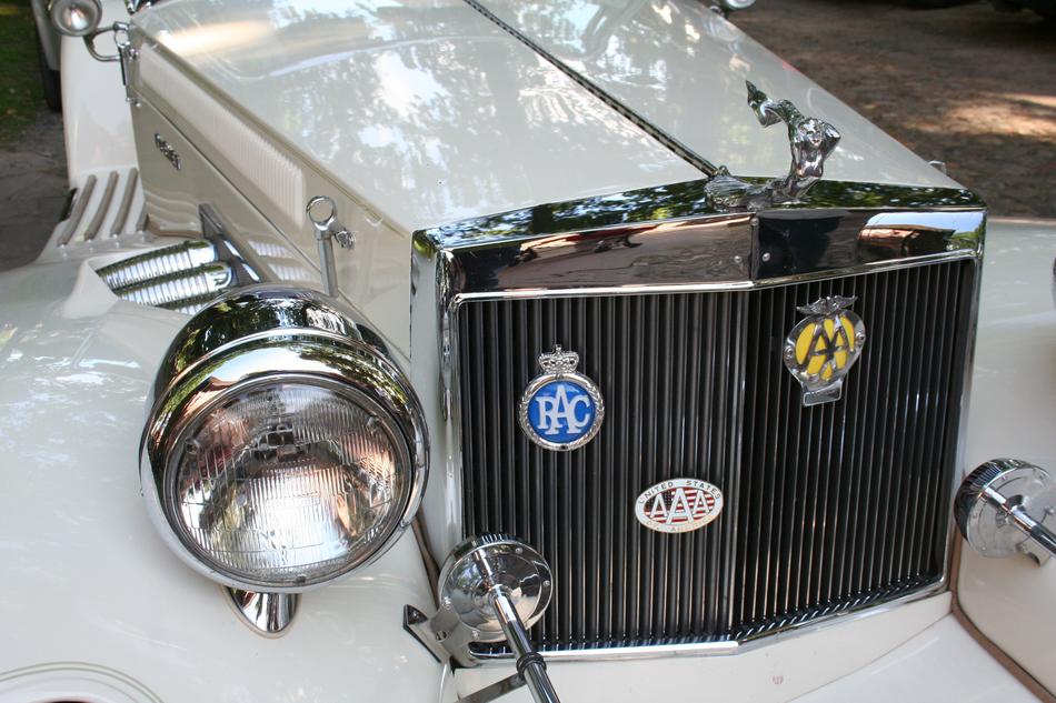vintage car part with headlights