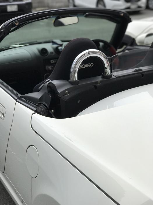 white sports car cockpit, nobody