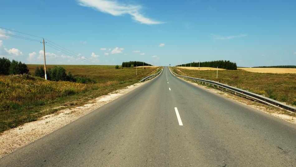 Summer Road Straight The Asphalt