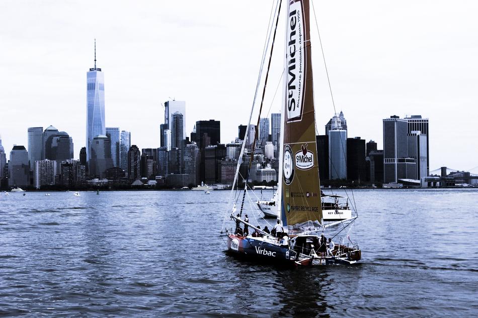 Architecture and sailing boats cityscape