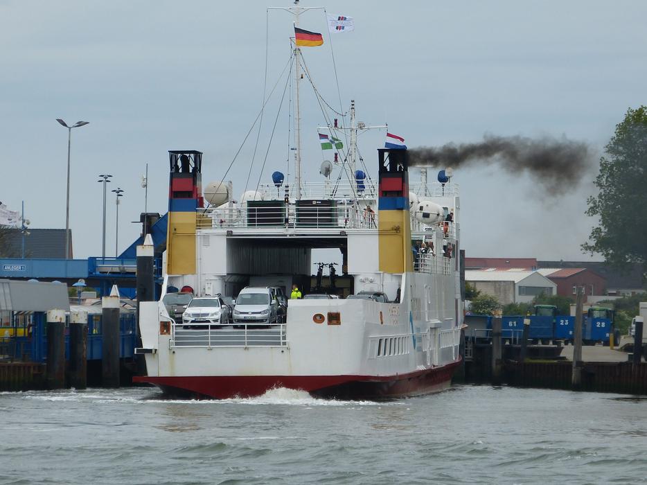 Car Ferry Borkum North Sea