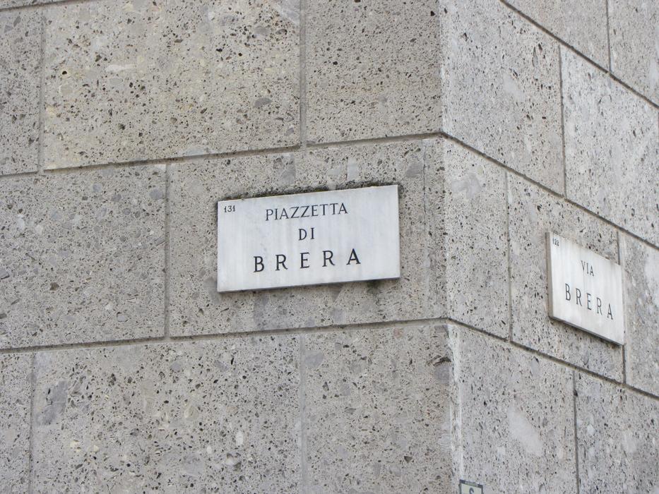 Street Brera Sign in Milan