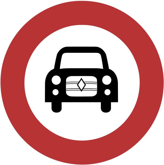 restriction prohibition road sign