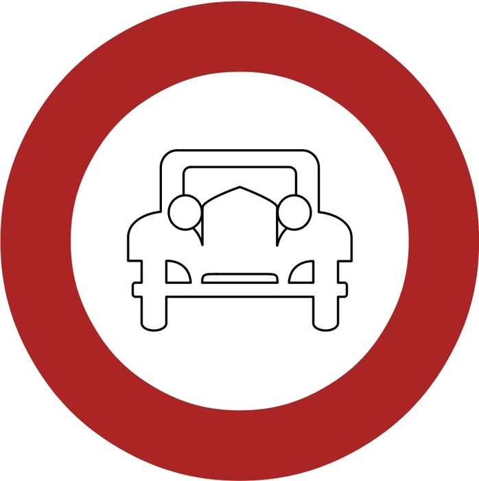 restriction prohibition road sign