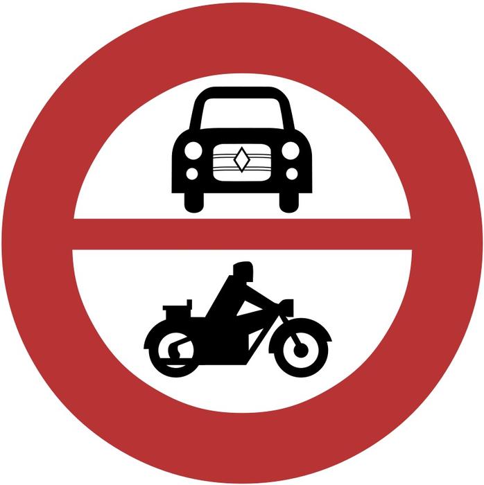 restriction prohibition road sign