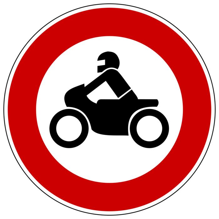 man on a motorcycle sign