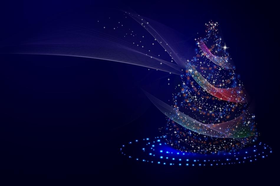 Christmas tree on a dark background