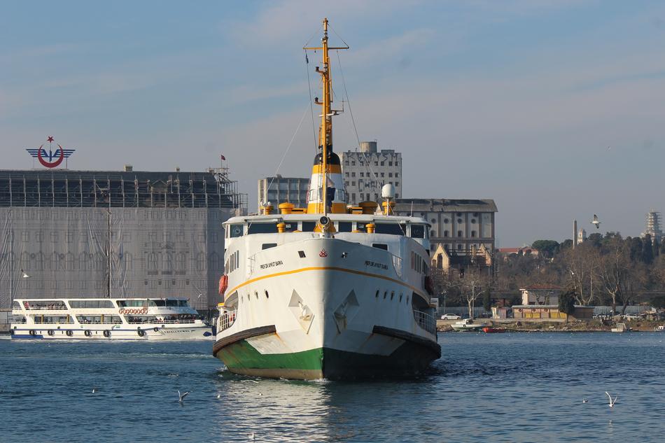 ship in the harbor of istanbul