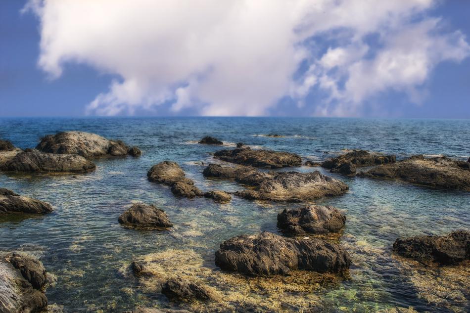 landscape of incredible Rocks on Sea Beach