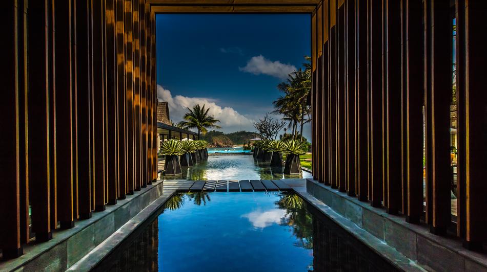 hotel pool in Vietnam
