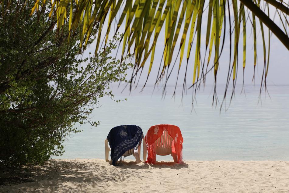 beautiful beach in Embudu in Maldives