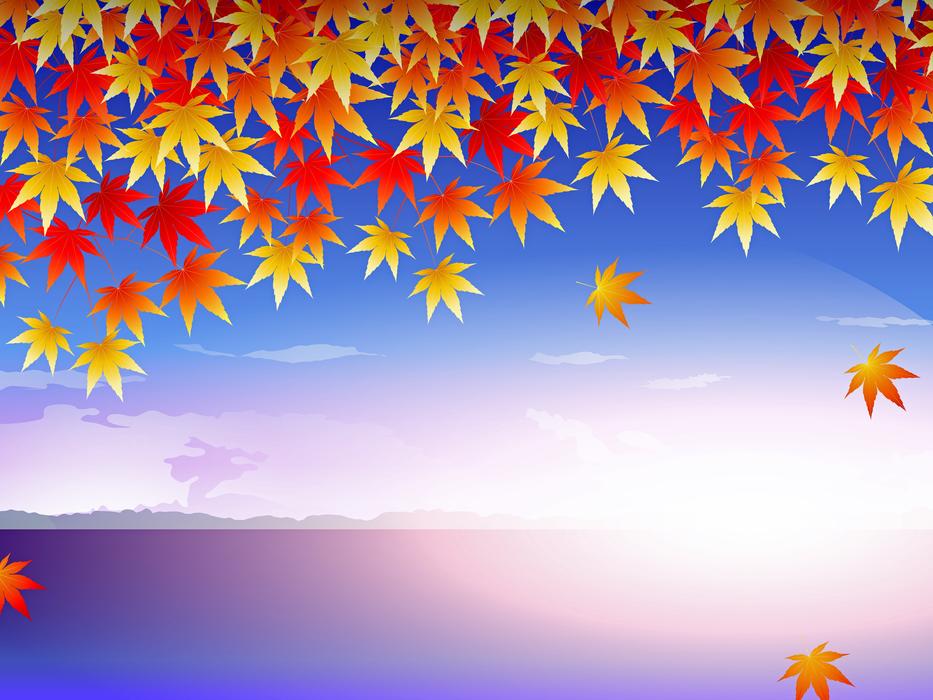 autumn sunset drawing