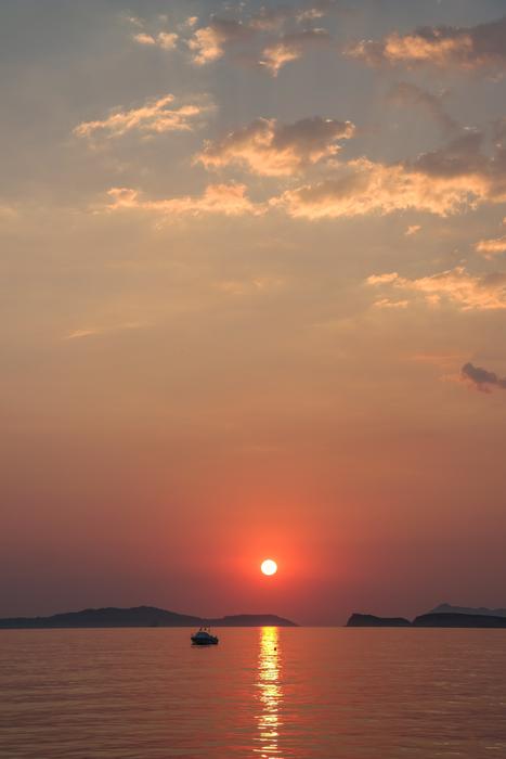 red evening sun