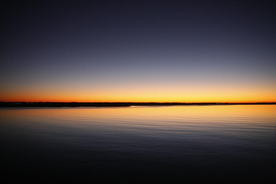bright horizon over the ocean