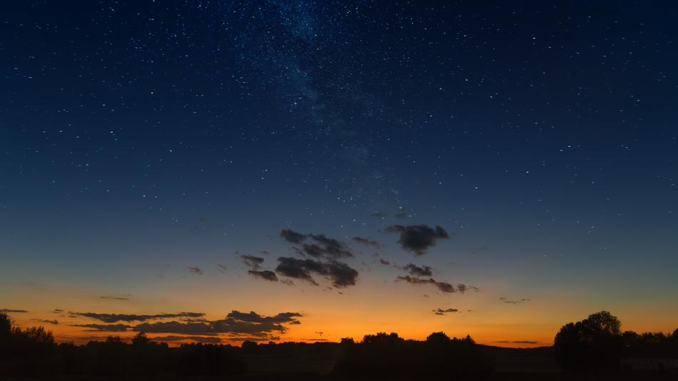 Milky Way on the eveming sky