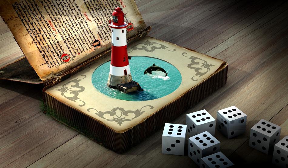 lighthouse dolphin cube