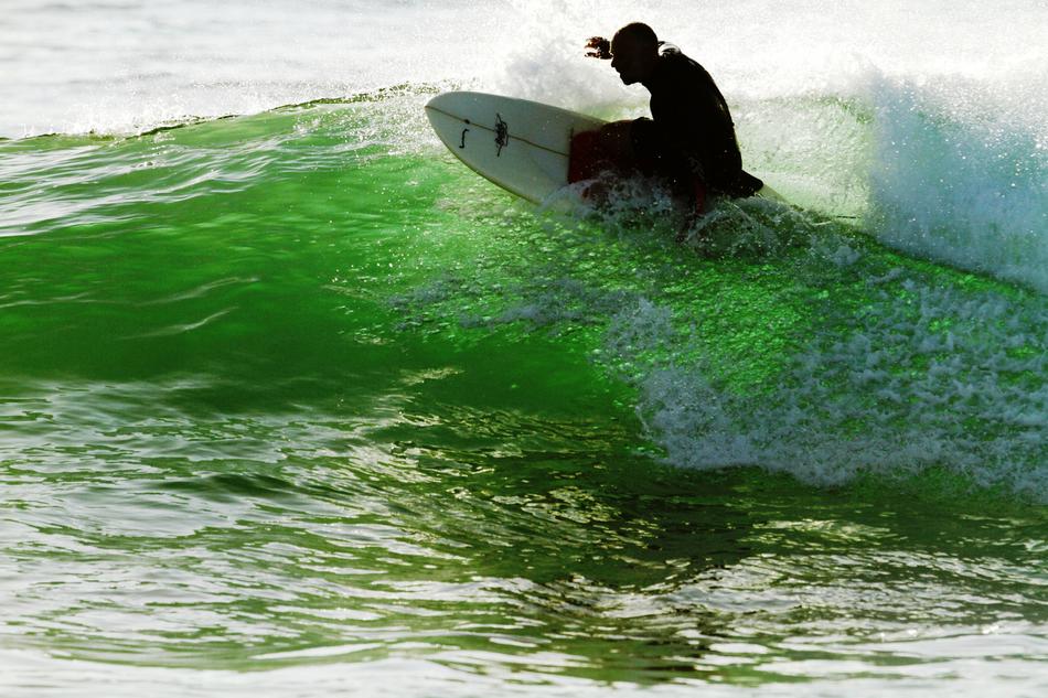 Knee Boarding on Waves Morning