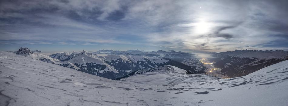 Clouds Mountains snow