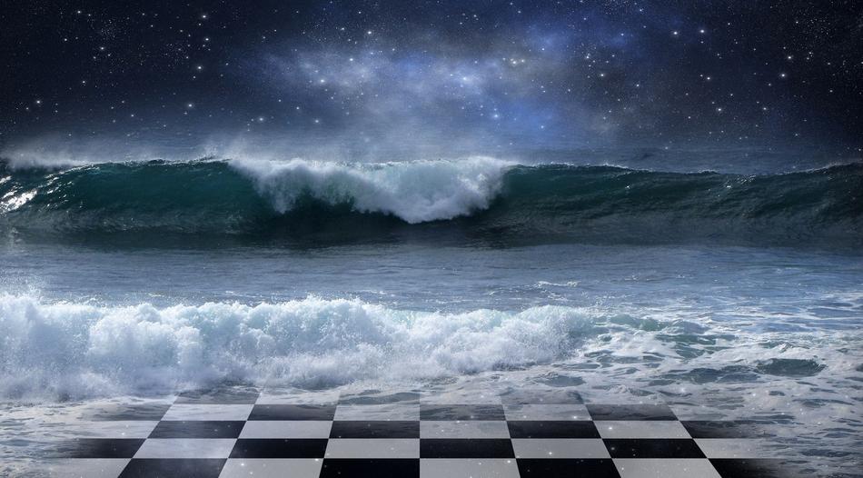 Sea Water and chess board
