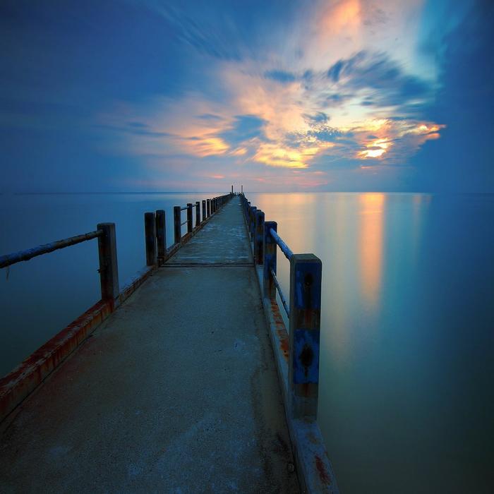 landscape of incredibly beautiful Beach and sunset Sky