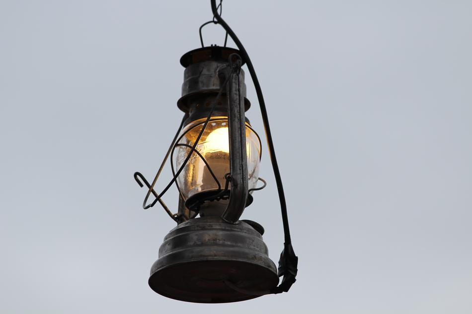 ancient lantern against the sky