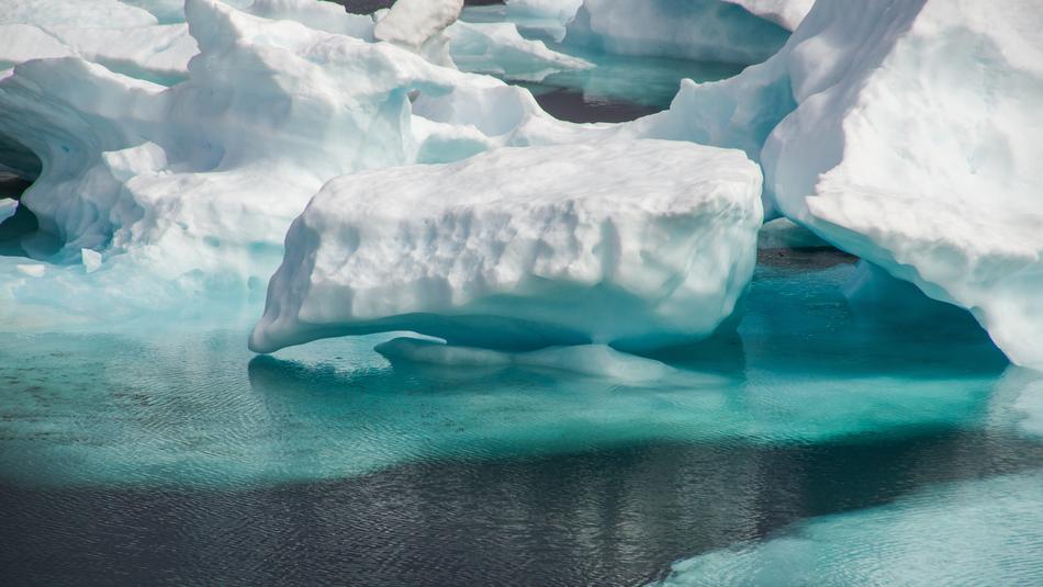 drifting ice at sea