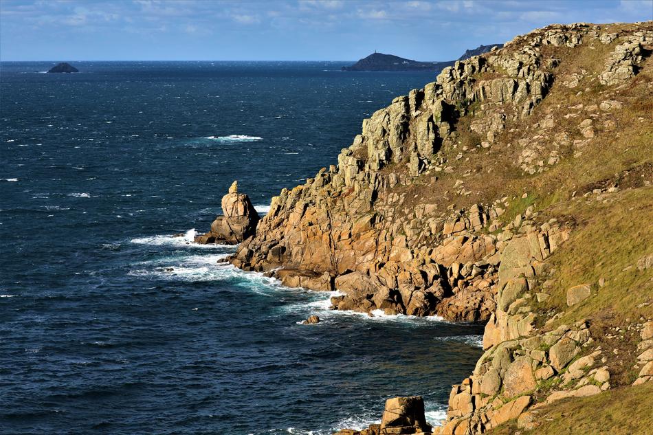 panorama of majestic cliffs on the coastlin