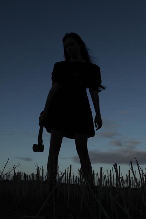 Axe Murderer Silhouette girl