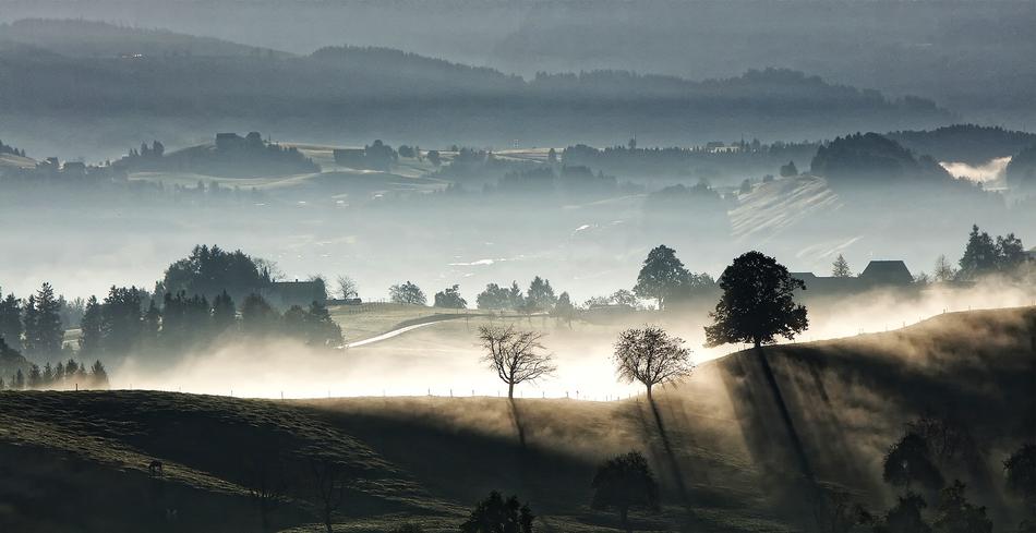 Switzerland Mountains smoke